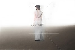 天使,女人,光