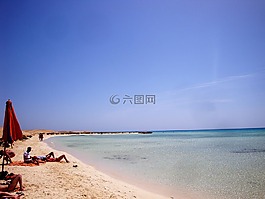 海灘,海,lazur