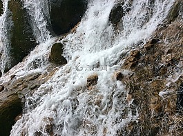 浪花,瀑布,水景
