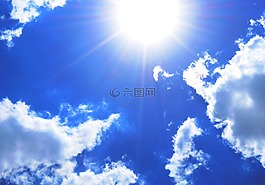天空,太陽,云