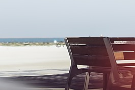 長凳,海景,海
