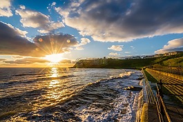 海景,雨,淋浴