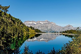 瑞士,山,bergsee