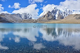 冷,湖,景觀