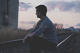 男子,人,鐵路