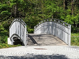 橋,欄桿,田園