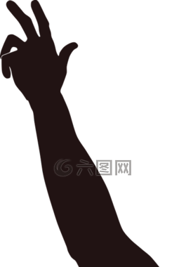 手,到达,侧影