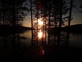 夏季,湖,水