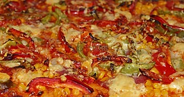 比薩,吃,比薩餡料