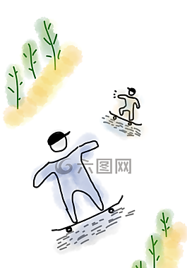 滑板,滑冰,播放