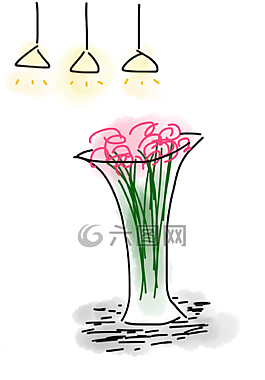 花瓶,鮮花,光