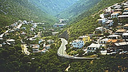 城市,山,房子