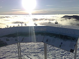 冬天,滑雪運行,雪