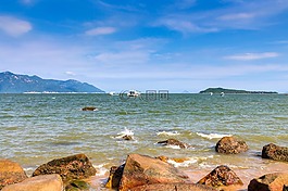 大海,島,芽