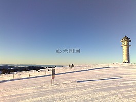 冬天,滑雪運行,雪
