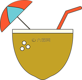 椰子,喝,夏季