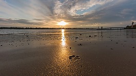 易北河,海灘,漢堡