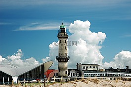 warnemünde,燈塔,波羅的海