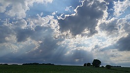 太阳光线,太阳,天空