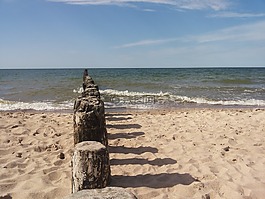 海灘,砂,水