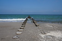 海灘,假期,海