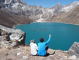 gokyo,湖,尼泊爾