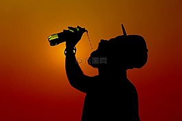 側影,瓶,水滴