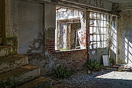 棄,被遺棄的建筑,磚墻
