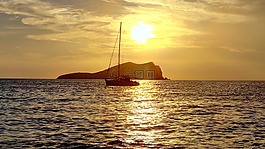 伊維薩島,日落,太陽