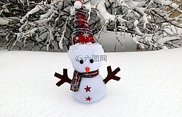 雪人,冬季,白