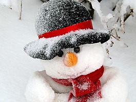 雪人,冬季,白
