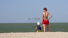 海,海灘,夏季