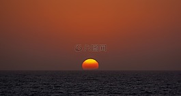 日落,太陽,天空