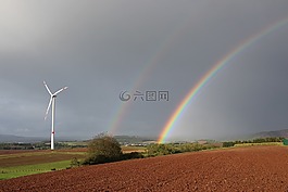 彩虹,自然奇觀,天空