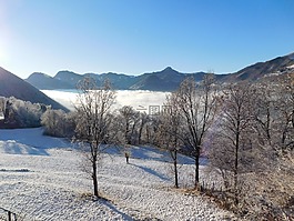 雪,山,景觀