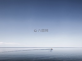 海灘,船,自然