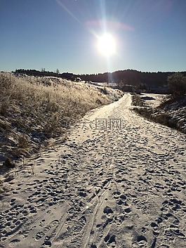冬天,路,雪