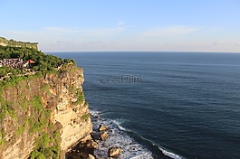 地平線,懸崖,海洋