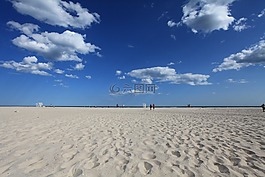 海灘,天空,藍(lán)色