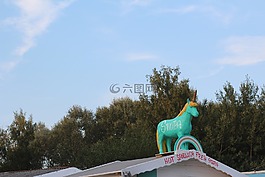 獨角獸,天空,屋頂
