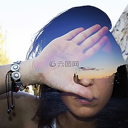 倫敦,手,婦女