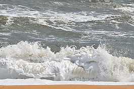 海洋,波,泡沫
