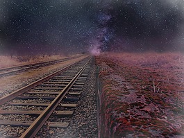 宇宙,路,鐵路