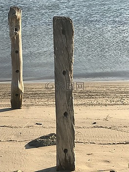 水,平靜,木材