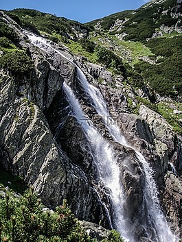 大瀑布,山,自然