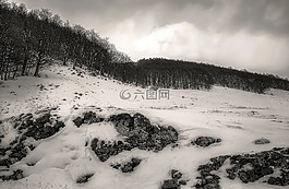 雪,山,國家公園