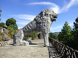 獅子,雕像,公園