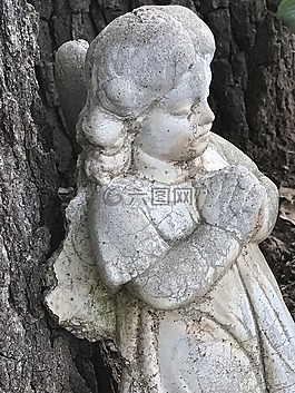天使,雕像,天使的翅膀