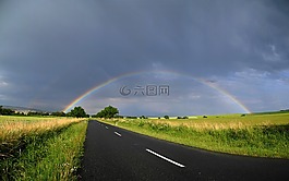 路徑,彩虹,道路