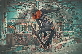 滑板,青年,生活方式